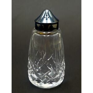 WATERFORD CRYSTAL LISMORE Salt Shaker With Silverplate Lid Vtg